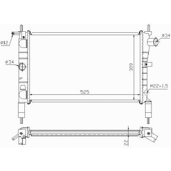 радиатор на OPEL ASTRA, 09.91 - 02.98