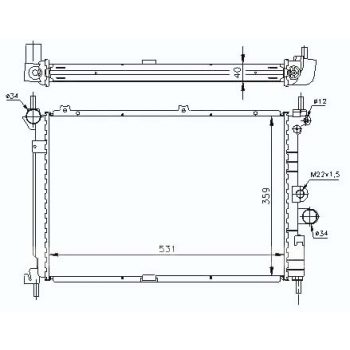 РАДИАТОР OPEL ASTRA, 09.91 - 02.98