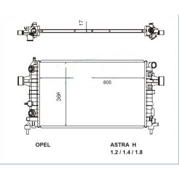 радиатор на OPEL ASTRA, 04 - 09