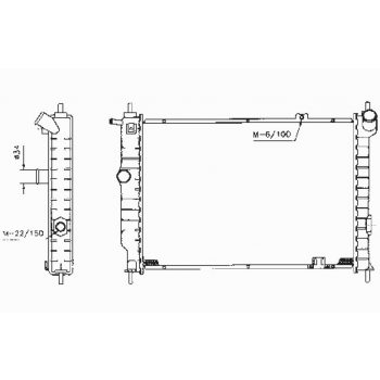 РАДИАТОР OPEL ASTRA, 09.91 - 02.98