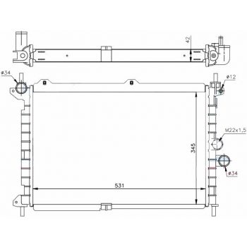 РАДИАТОР OPEL ASTRA, 09.91 - 02.98