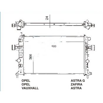 радиатор на OPEL ASTRA, 03.98 - 04