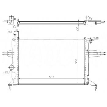РАДИАТОР OPEL ASTRA, 03.98 - 04
