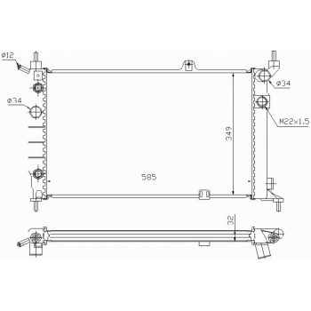радиатор на OPEL ASTRA, 09.91 - 02.98