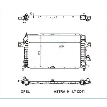 радиатор на OPEL ASTRA, 04 - 09