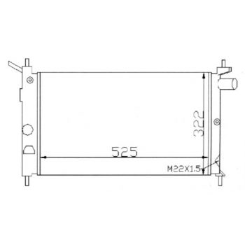 РАДИАТОР OPEL ASTRA, 09.91 - 02.98