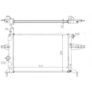 РАДИАТОР OPEL ASTRA, 03.98 - 04