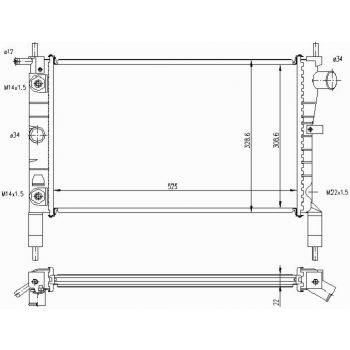 РАДИАТОР OPEL ASTRA, 09.91 - 02.98