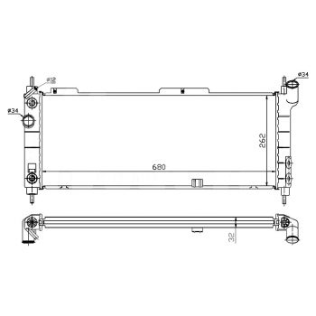 РАДИАТОР OPEL CORSA (B), 93 - 00