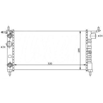 радиатор на OPEL CORSA (B), 93 - 00