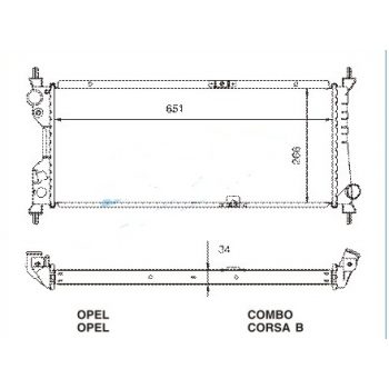РАДИАТОР OPEL CORSA (B), 93 - 00