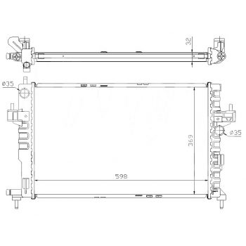 РАДИАТОР OPEL CORSA (C), 00 - 03