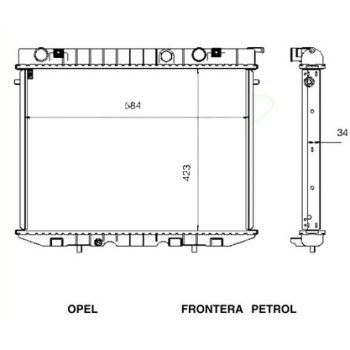 радиатор на OPEL FRONTERA, 09.91 - 08.98