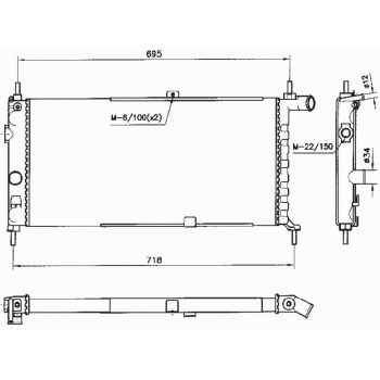радиатор на OPEL KADETT (E), 09.84 - 08.91