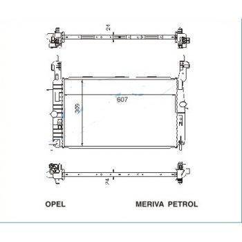 РАДИАТОР OPEL MERIVA, 03 - 10
