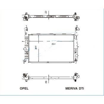 РАДИАТОР OPEL MERIVA, 03 - 10