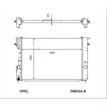 РАДИАТОР OPEL OMEGA (B), 04.94 - 09.99