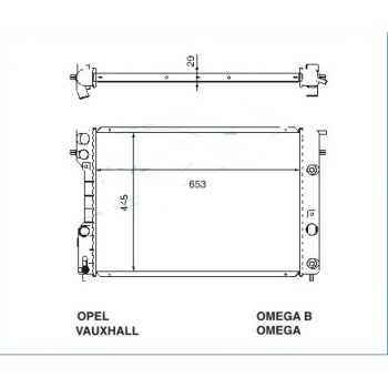 РАДИАТОР OPEL OMEGA (B), 04.94 - 09.99
