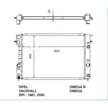 радиатор на OPEL OMEGA (B), 04.94 - 09.99