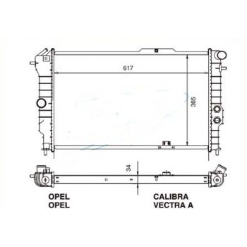 РАДИАТОР OPEL VECTRA (A), 08.88 - 10.95