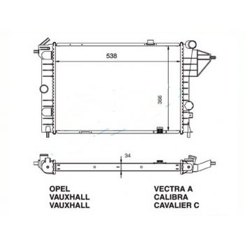 радиатор на OPEL VECTRA (A), 08.88 - 10.95