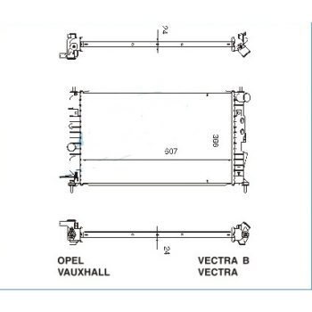 РАДИАТОР OPEL VECTRA (B), 11.95 - 03.02