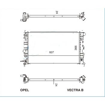 радиатор на OPEL VECTRA (B), 11.95 - 03.02