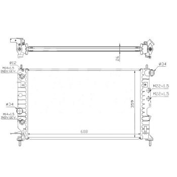 РАДИАТОР OPEL VECTRA (B), 11.95 - 03.02