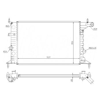 РАДИАТОР OPEL VECTRA (B), 11.95 - 03.02