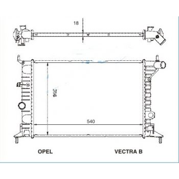 РАДИАТОР OPEL VECTRA (B), 11.95 - 03.02
