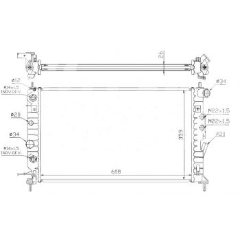 РАДИАТОР OPEL VECTRA (B), 11.95 - 03.02
