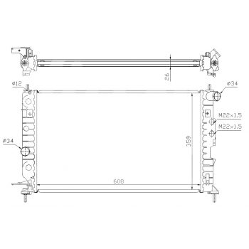 РАДИАТОР OPEL VECTRA (B), 11.95 - 03.02
