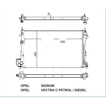 РАДИАТОР OPEL VECTRA (C), 04.02 - 10.08