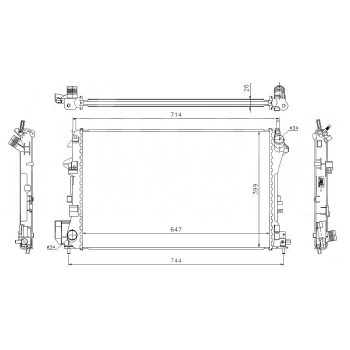 РАДИАТОР OPEL VECTRA (C), 04.02 - 10.08