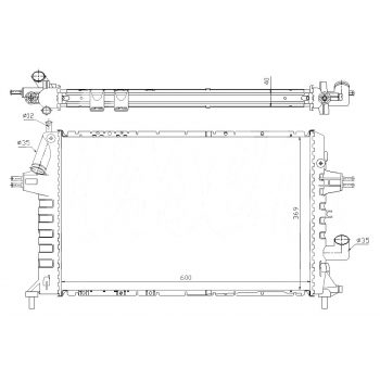 РАДИАТОР OPEL ZAFIRA, 99 - 04