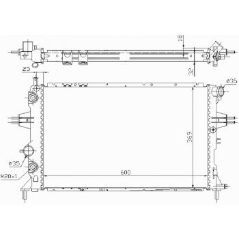 РАДИАТОР OPEL ZAFIRA, 99 - 04