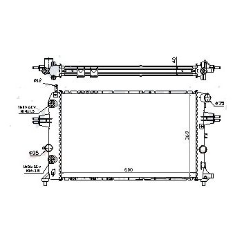 РАДИАТОР OPEL ZAFIRA, 99 - 04
