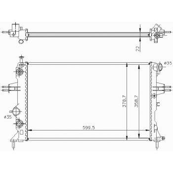 РАДИАТОР OPEL ZAFIRA, 99 - 04