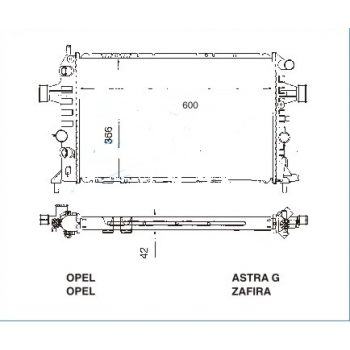 радиатор на OPEL ZAFIRA, 99 - 04