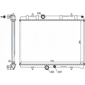 РАДИАТОР PEUGEOT 307, 05.01 - 08.07
