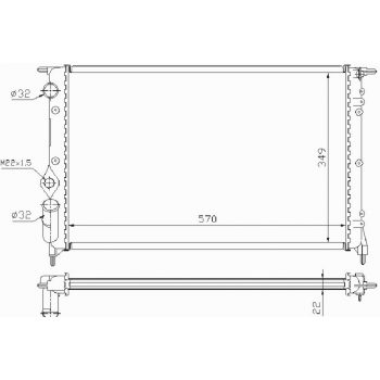 РАДИАТОР RENAULT 19, 06.92 - 10.95