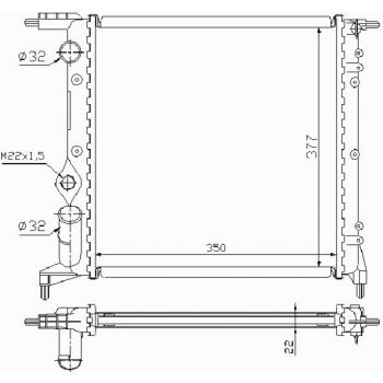 радиатор на RENAULT CLIO, 90 - 98