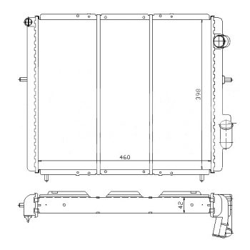 радиатор на RENAULT CLIO, 90 - 98
