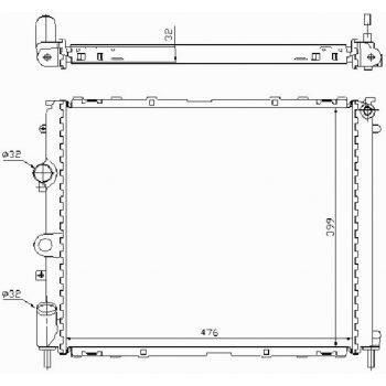 радиатор на RENAULT CLIO, 98 - 01