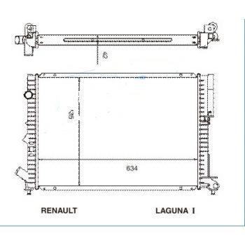 РАДИАТОР RENAULT LAGUNA, 01.94 - 03.01
