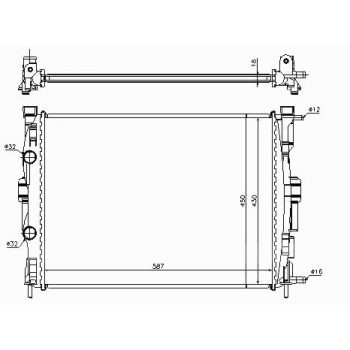 РАДИАТОР RENAULT MEGANE, 03 - 08