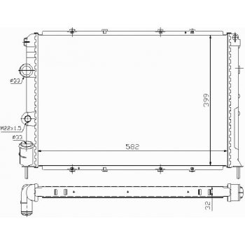 РАДИАТОР RENAULT MEGANE, 11.95 - 02.99