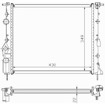 РАДИАТОР RENAULT MEGANE, 11.95 - 02.99
