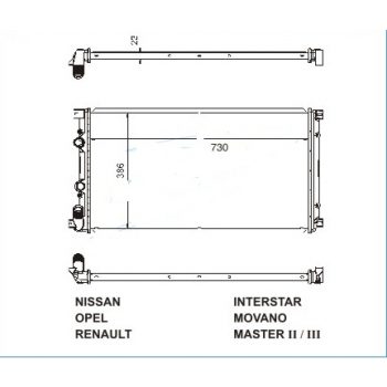 радиатор на RENAULT MASTER, 03 - 10