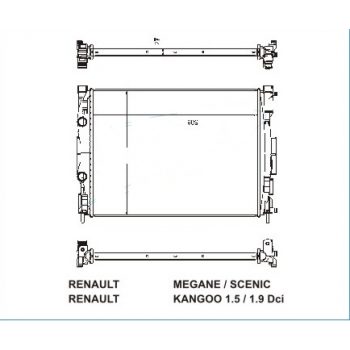РАДИАТОР RENAULT SCENIC, 06.03 - 09